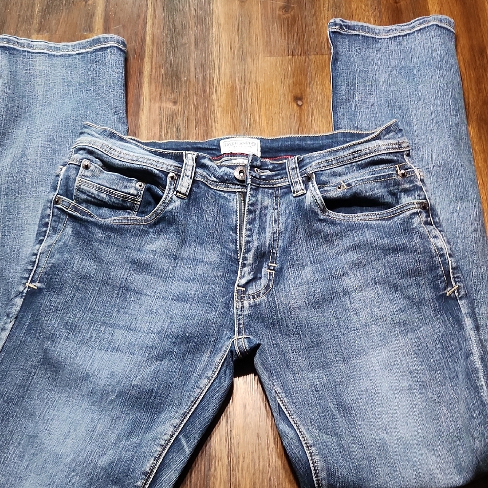 Sz 30 Free Planet Womens Straight Blue Jeans